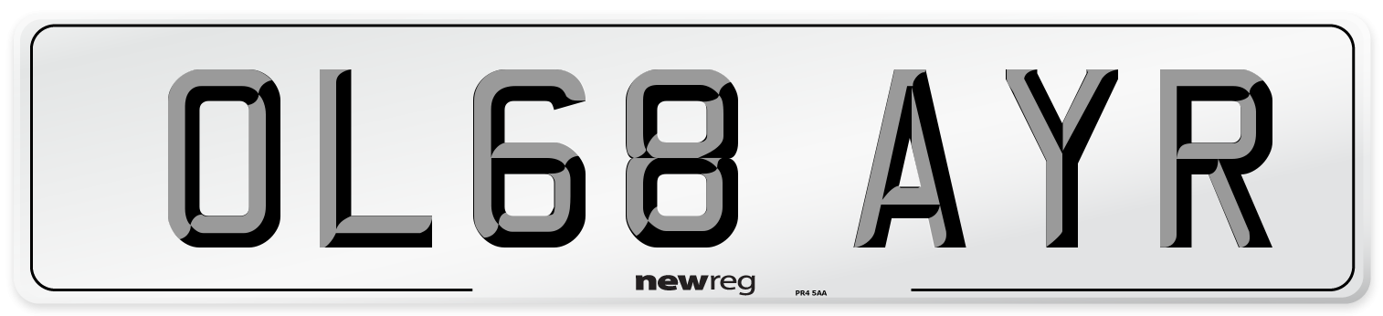 OL68 AYR Number Plate from New Reg
